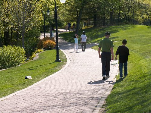 Walking Along the River Bank