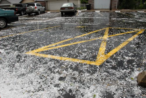 Hail in the Parking Lot
