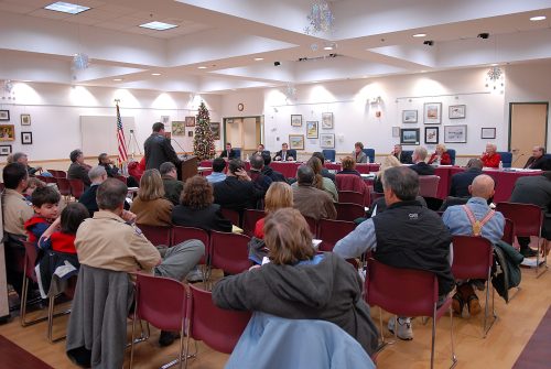 Addressing the Village Board