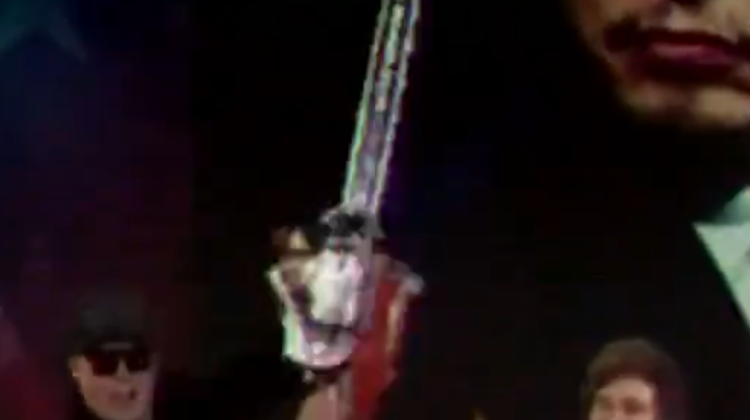 Elon Musk holding a chainsaw to illustrate cutting bureaucracy...or something...