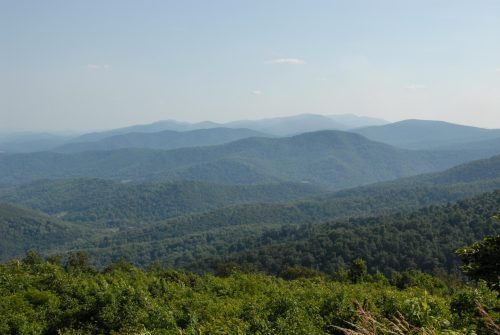 Hazy View of Rolling Hills
