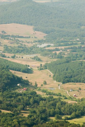 Hazy View of Valley
